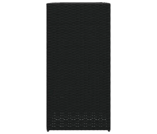 Dārza Puķu Kastes, 2 Gab., Melnas, 40X40X80 Cm, Pe Rotangpalma Vidaxl