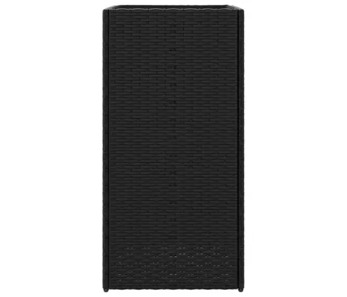 Dārza Puķu Kastes, 2 Gab., Melnas, 40X40X80 Cm, Pe Rotangpalma Vidaxl