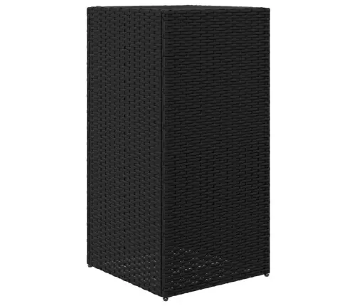 Dārza Puķu Kastes, 2 Gab., Melnas, 40X40X80 Cm, Pe Rotangpalma Vidaxl