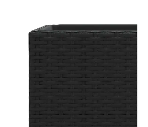 Dārza Puķu Kastes, 2 Gab., Melnas, 40X40X80 Cm, Pe Rotangpalma Vidaxl