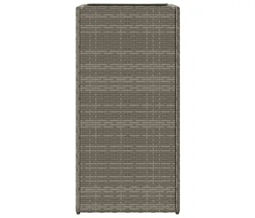 Dārza Puķu Kastes, 2 Gab., Pelēkas, 40X40X80 Cm, Pe Rotangpalma Vidaxl