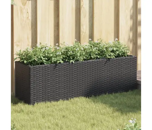 Dārza Puķu Kastes, 3 Podi, 2 Gab., 105X30X32 Cm, Melns Pe Vidaxl