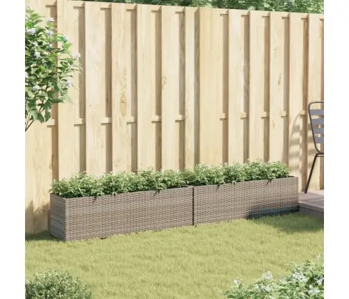 Dārza Puķu Kastes, 3 Podi, 2 Gab., 105X30X32 Cm, Pelēks Pe Vidaxl