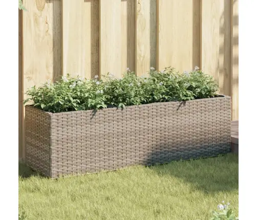 Dārza Puķu Kastes, 3 Podi, 2 Gab., 105X30X32 Cm, Pelēks Pe Vidaxl