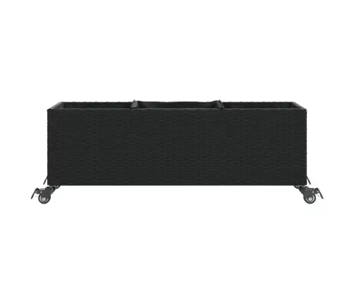 Dārza Puķu Kastes Ar Riteņiem, 2 Gab., 107X32X38 Cm, Melns Pe Vidaxl