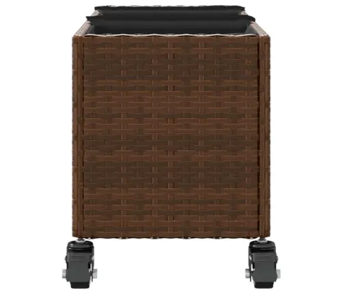 Dārza Puķu Kastes Ar Riteņiem, 2 Gab., 107X32X38 Cm, Brūns Pe Vidaxl