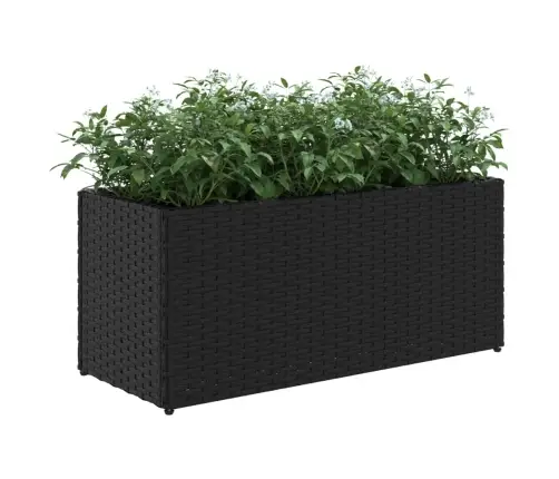 Taimekastid 2 Potiga, 2 Tk, Must, 72X30X32 cm Polürotang