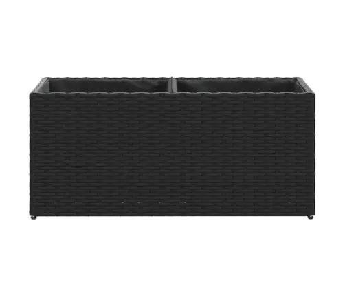 Taimekastid 2 Potiga, 2 Tk, Must, 72X30X32 cm Polürotang