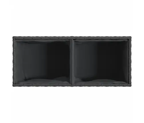 Taimekastid 2 Potiga, 2 Tk, Must, 72X30X32 cm Polürotang