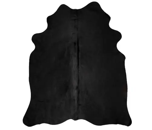 Paklājs, Dabīga Govs Āda, Melns, 180X220 Cm Vidaxl