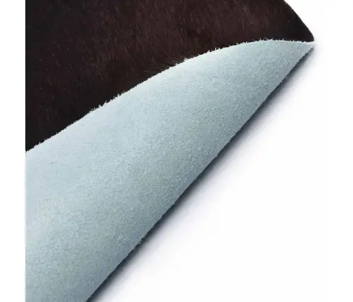 Paklājs, Dabīga Govs Āda, Melns, 180X220 Cm Vidaxl