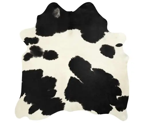 Ehtsast Veisenahast Vaip, Must Ja Valge, 180 X 220 Cm