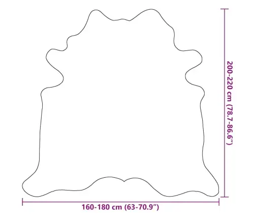 Paklājs, Dabīga Govs Āda, Brūns Un Balts, 180X220 Cm Vidaxl