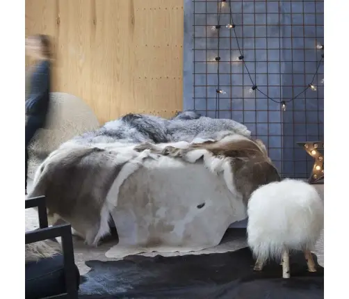 Paklājs, Dabīga Govs Āda, Brūns Un Balts, 180X220 Cm Vidaxl