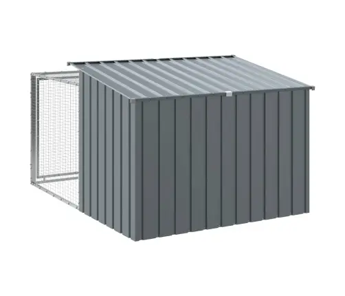 Suņu Būda, 153X194X110 Cm, Cinkots Tērauds, Pelēka Vidaxl