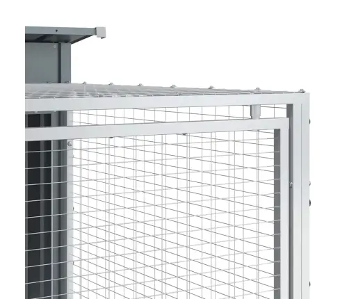 Suņu Būda, 153X194X110 Cm, Cinkots Tērauds, Pelēka Vidaxl