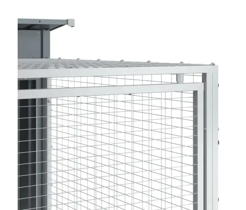 Suņu Būda, 153X194X110 Cm, Cinkots Tērauds, Pelēka Vidaxl