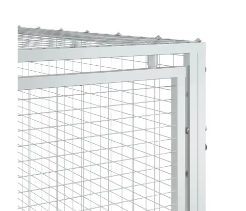 Suņu Būda, 153X396X110 Cm, Cinkots Tērauds, Pelēka Vidaxl