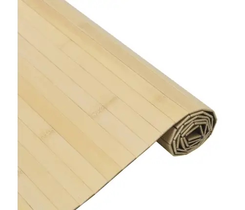 Paklājs, Taisnstūra Forma, Dabīga Krāsa, 60X200 Cm, Bambuss Vidaxl