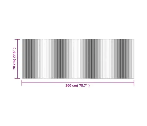 Kilimas, Šviesus Natūralus, 70X200cm Bambukas, Stačiakampis