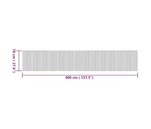 Paklājs, Taisnstūra Forma, Dabīga Krāsa, 70X400 Cm, Bambuss Vidaxl
