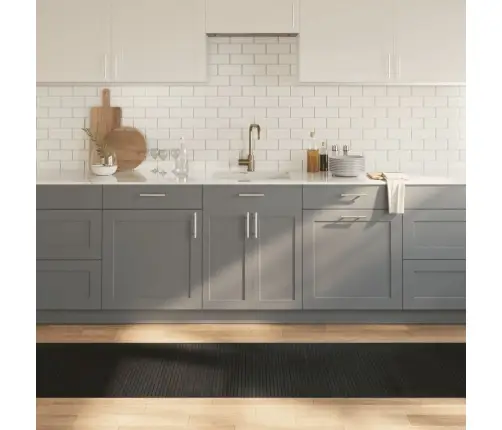 Kilimas, Juodos Spalvos, 70X500cm Bambukas, Stačiakampis