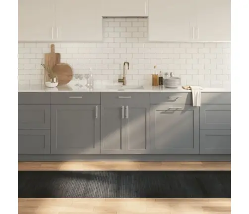 Kilimas, Pilkos Spalvos, 70X500cm Bambukas, Stačiakampis