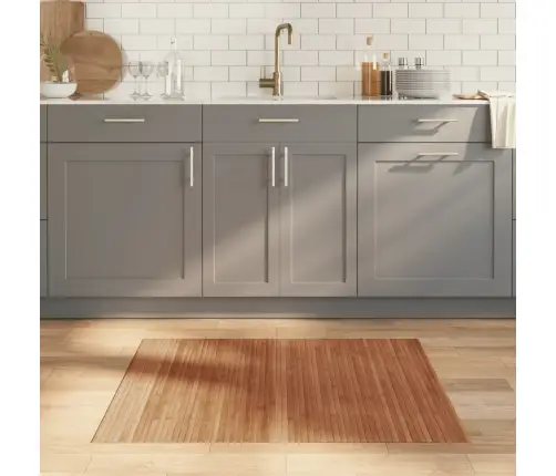 Vaip, Ristkülikukujuline, Pruun, 80 X 100 cm Bambus