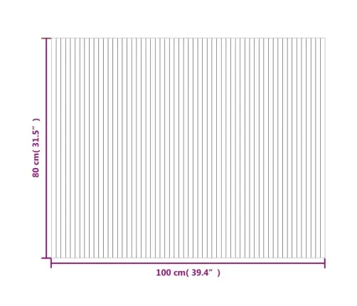Paklājs, Taisnstūra Forma, Tumši Brūns, 80X100 Cm, Bambuss Vidaxl