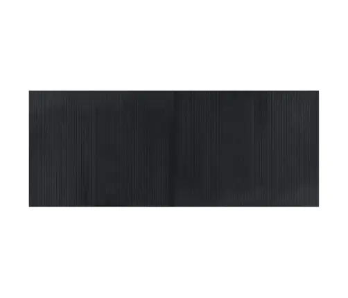 Paklājs, Taisnstūra Forma, Melns, 80X200 Cm, Bambuss Vidaxl Paklājs, Taisnstūra Forma, Melns, 80X200 Cm, Bambuss Vidaxl