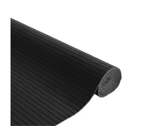 Paklājs, Taisnstūra Forma, Melns, 80X200 Cm, Bambuss Vidaxl Paklājs, Taisnstūra Forma, Melns, 80X200 Cm, Bambuss Vidaxl