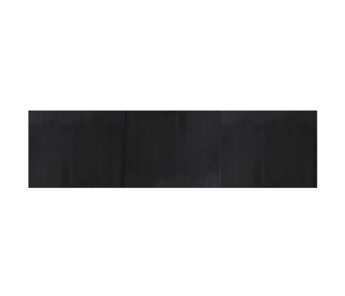 Paklājs, Taisnstūra Forma, Melns, 80X300 Cm, Bambuss Vidaxl