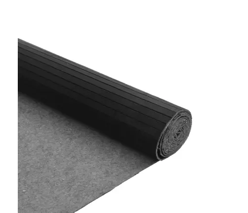 Paklājs, Taisnstūra Forma, Melns, 80X300 Cm, Bambuss Vidaxl