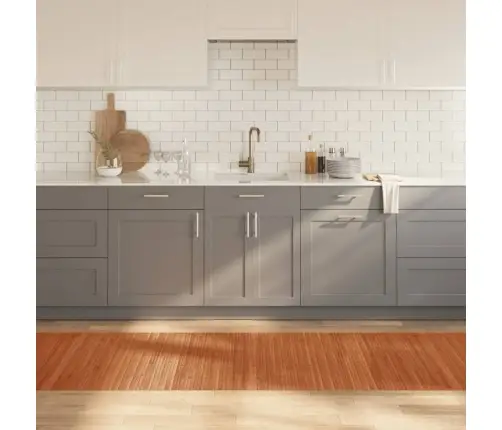 Paklājs, Taisnstūra Forma, Brūns, 80X300 Cm, Bambuss Vidaxl