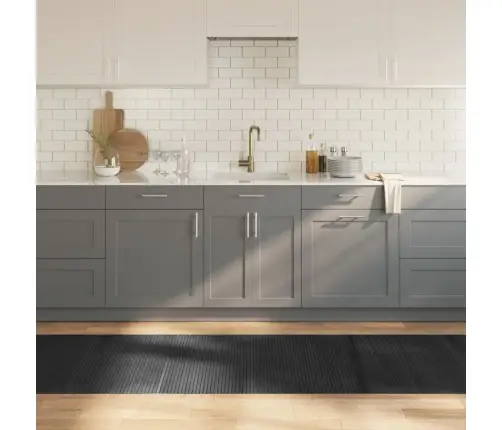 Paklājs, Taisnstūra Forma, Pelēks, 80X300 Cm, Bambuss Vidaxl