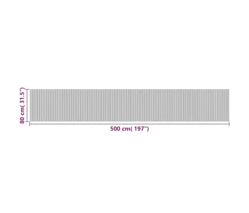 Vaip, Ristkülikukujuline, Pruun, 80 X 500 cm Bambus