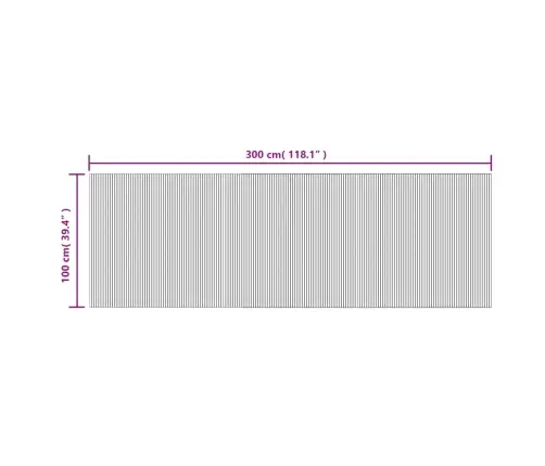 Paklājs, Taisnstūra Forma, Dabīga Krāsa, 100X300 Cm, Bambuss Vidaxl