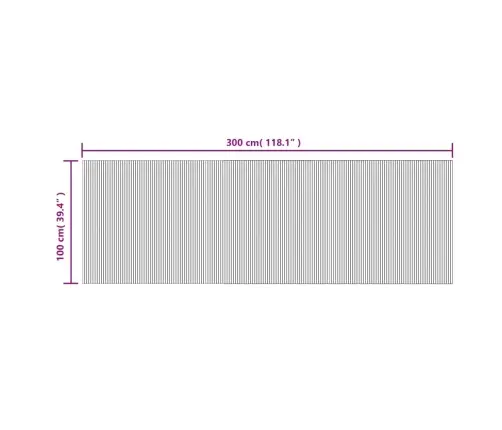 Paklājs, Taisnstūra Forma, Tumši Brūns, 100X300 Cm, Bambuss Vidaxl