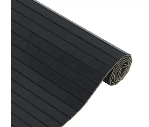 Paklājs, Taisnstūra Forma, Melns, 100X400 Cm, Bambuss Vidaxl