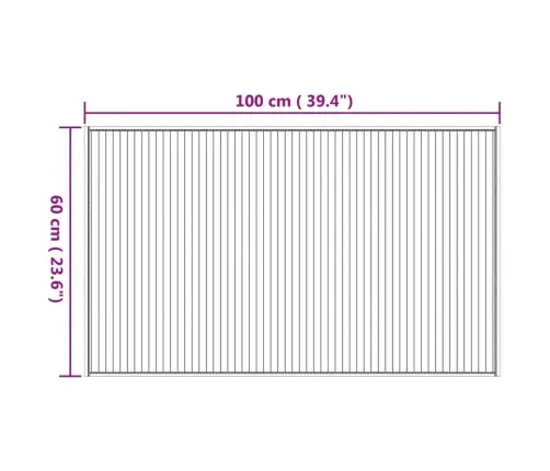 Paklājs, Taisnstūra Forma, Dabīga Krāsa, 60X100 Cm, Bambuss Vidaxl