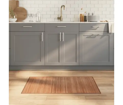 Paklājs, Taisnstūra Forma, Dabīga Krāsa, 60X100 Cm, Bambuss Vidaxl