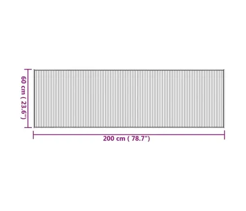 Paklājs, Taisnstūra Forma, Dabīga Krāsa, 60X200 Cm, Bambuss Vidaxl Paklājs, Taisnstūra Forma, Dabīga Krāsa, 60X200 Cm, Bambuss Vidaxl