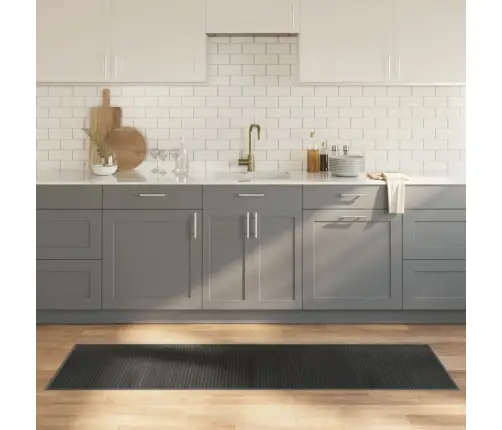 Paklājs, Taisnstūra Forma, Pelēks, 60X200 Cm, Bambuss Vidaxl