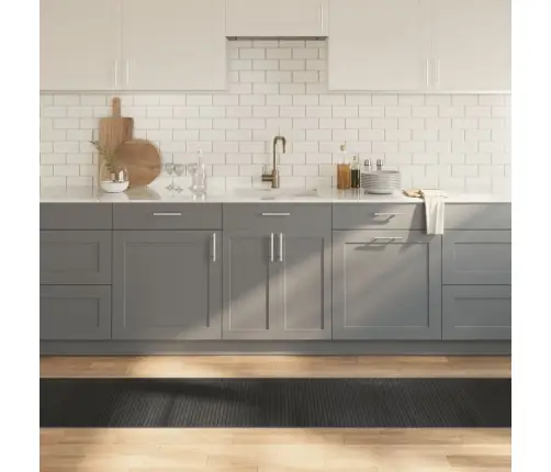 Kilimas, Pilkos Spalvos, 60X300cm Bambukas, Stačiakampis