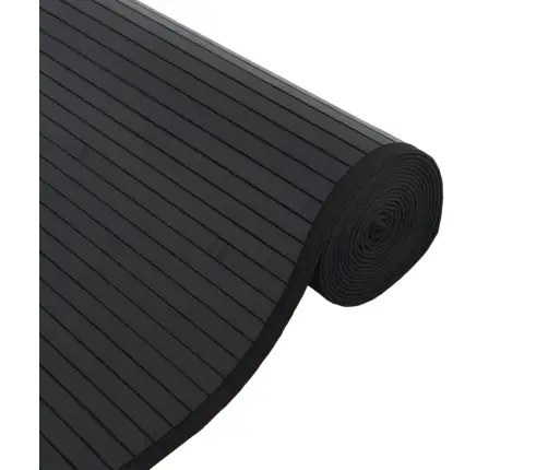 Paklājs, Taisnstūra Forma, Melns, 60X500 Cm, Bambuss Vidaxl
