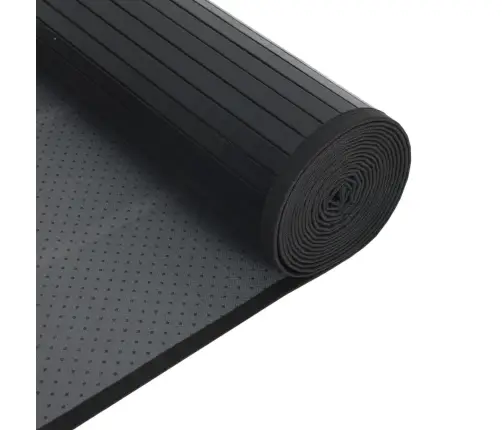 Paklājs, Taisnstūra Forma, Melns, 60X500 Cm, Bambuss Vidaxl