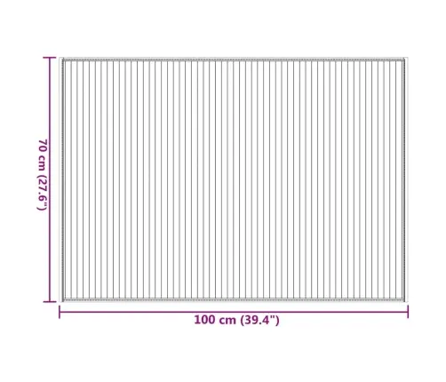 Vaip, Ristkülikukujuline, Pruun, 70 X 100 cm Bambus