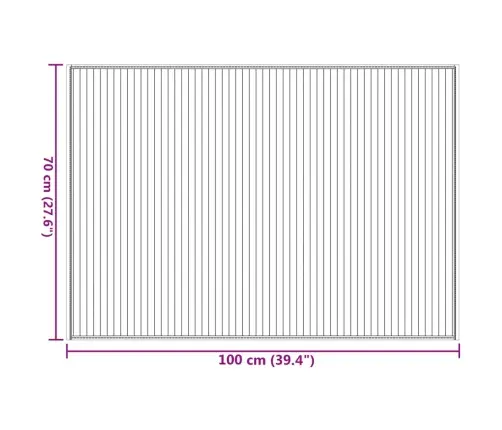 Kilimas, Šviesus Natūralus, 70X100cm Bambukas, Stačiakampis