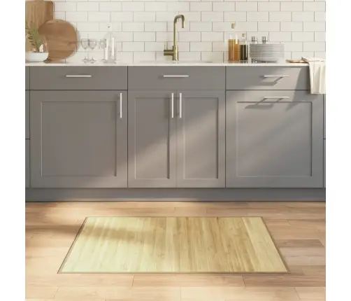 Kilimas, Šviesus Natūralus, 70X100cm Bambukas, Stačiakampis