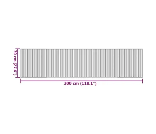 Vaip, Ristkülikukujuline, Pruun, 70 X 300 cm Bambus